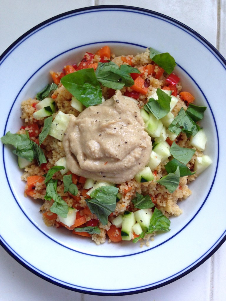 Veggie Couscous Bowls with Hummus | Living Healthy in Seattle