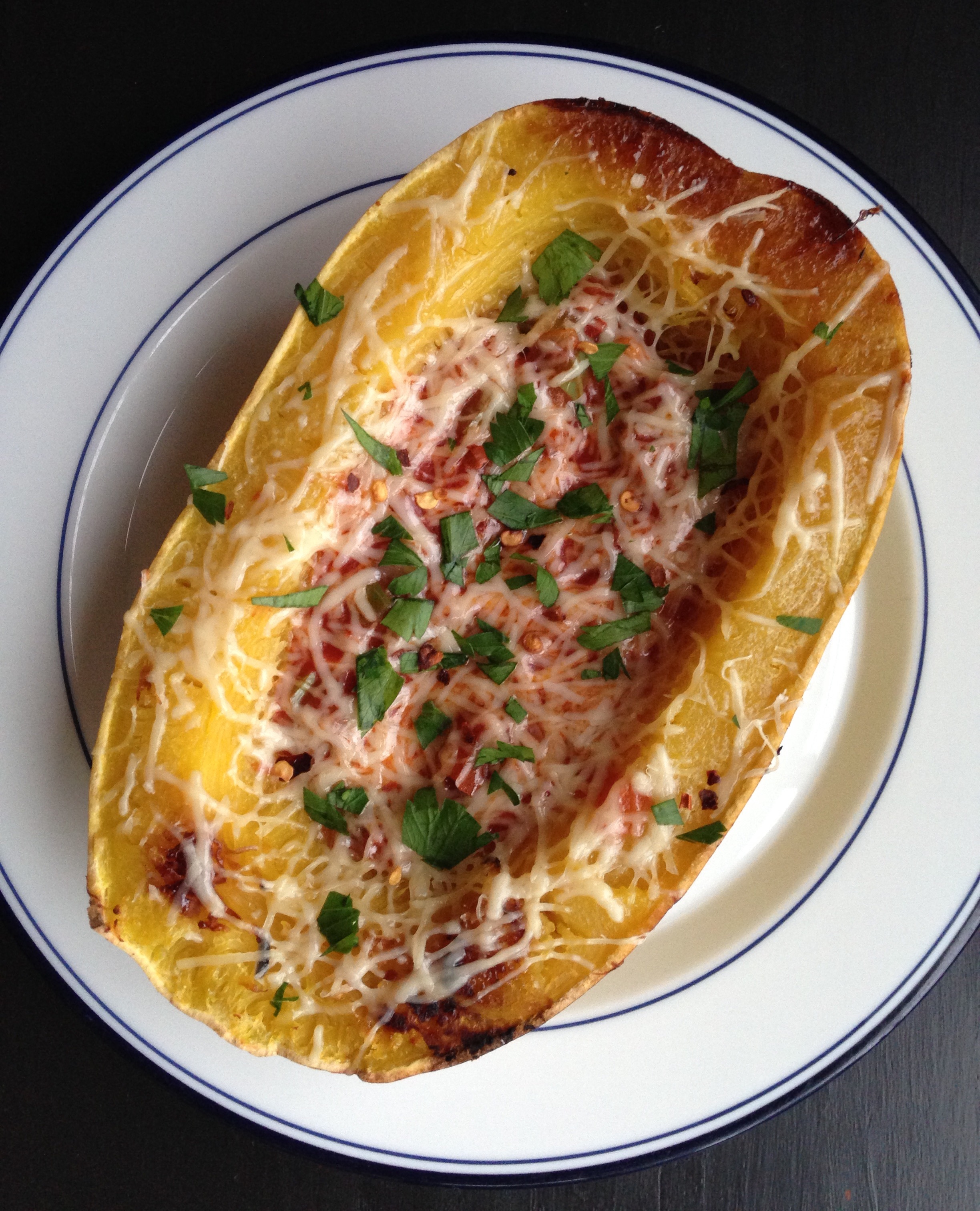 Veggie Stuffed Spaghetti Squash with Parmesan | Living Healthy in Seattle