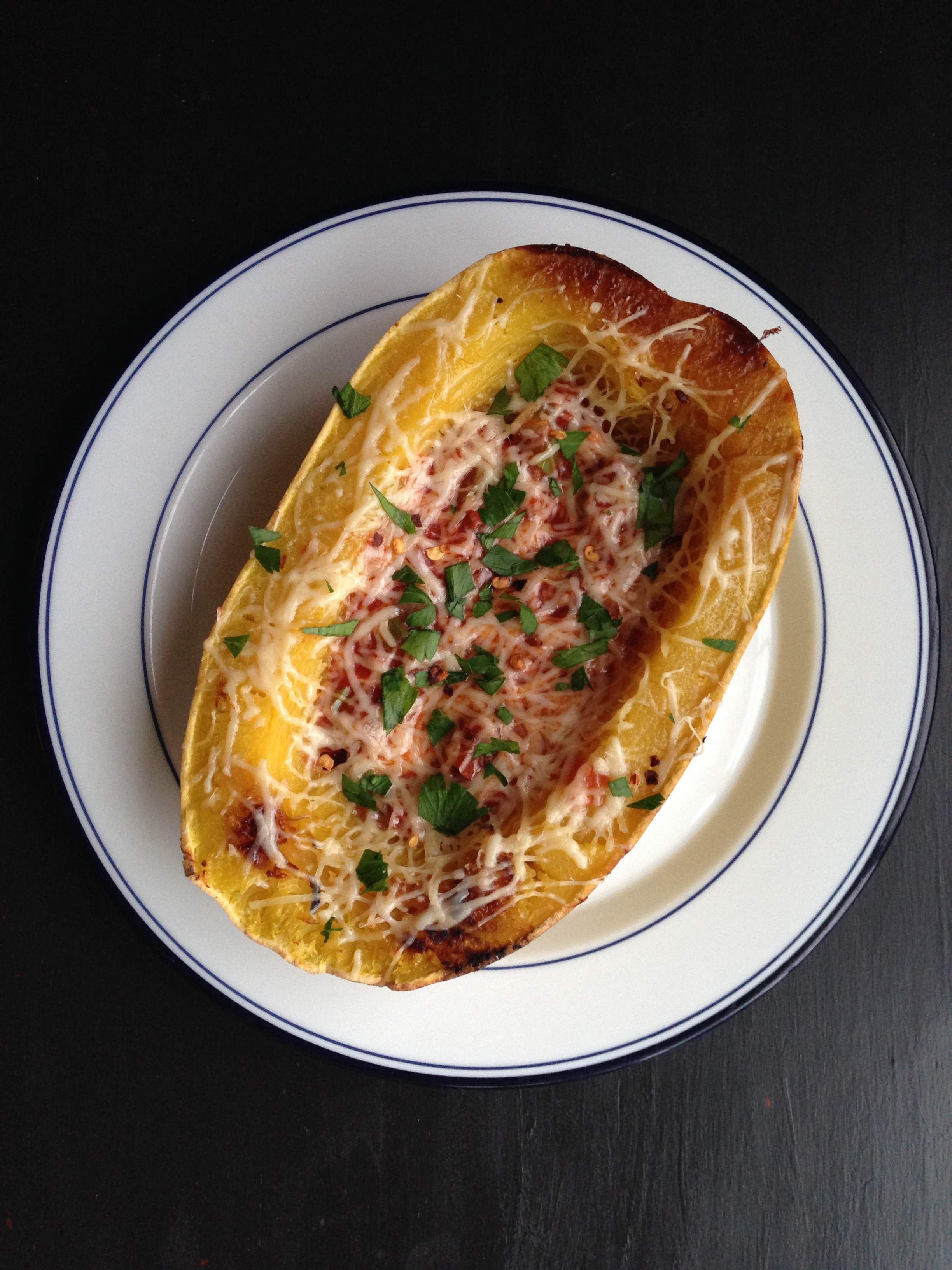 Veggie Stuffed Spaghetti Squash with Parmesan | Living Healthy in Seattle