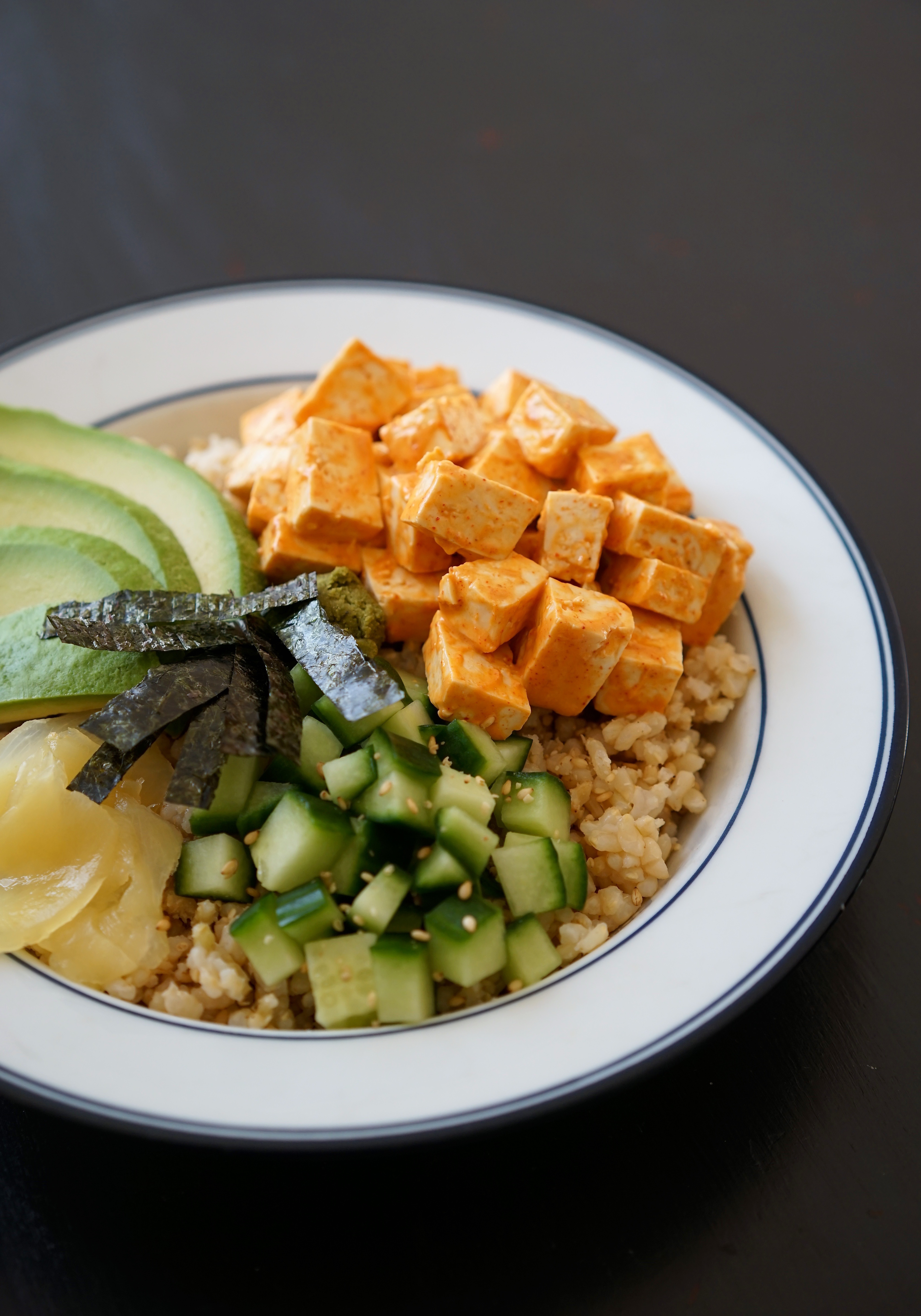 Veggie Sushi Bowl with Spicy Tofu | Living Healthy in Seattle
