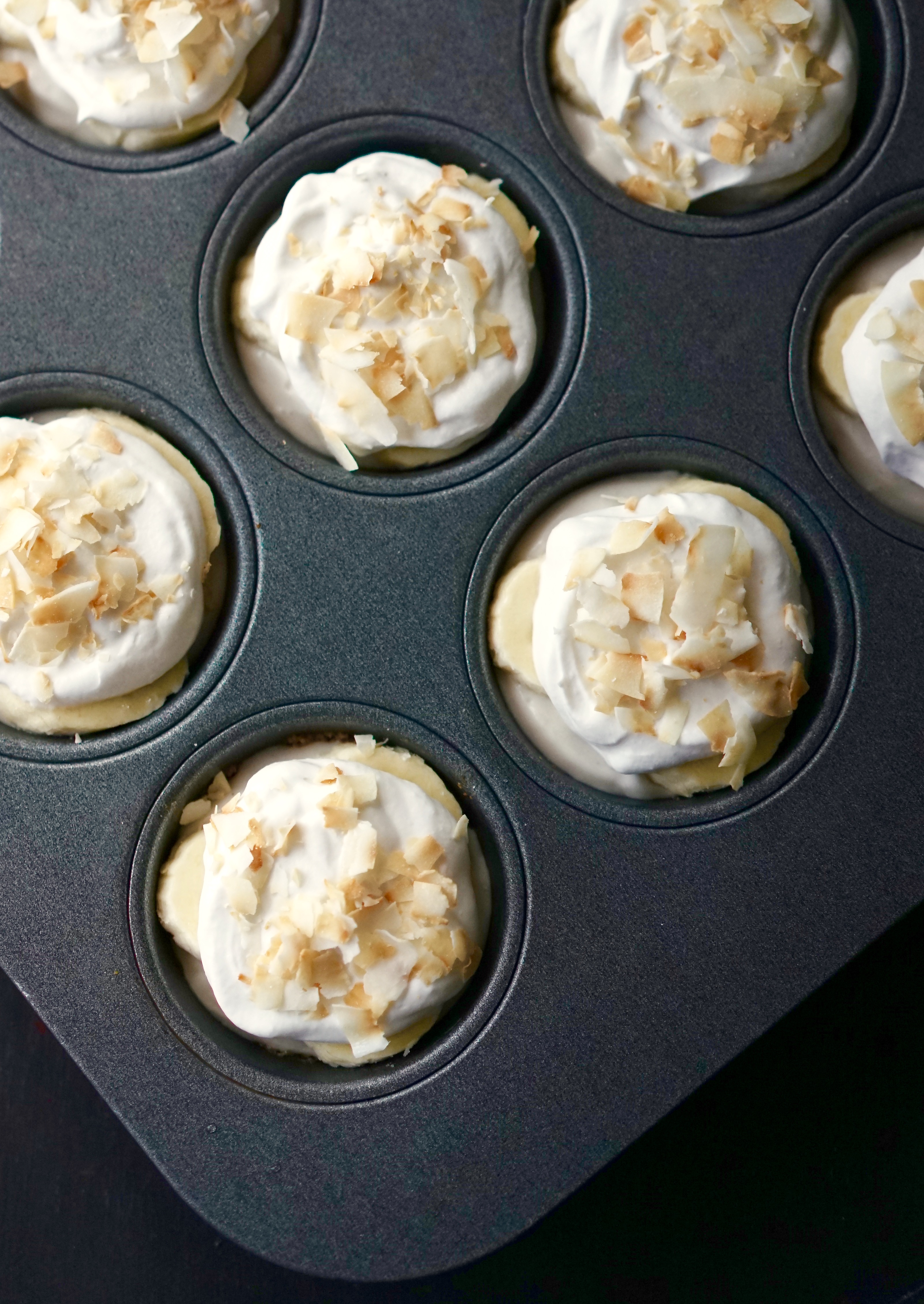 Mini Vegan Coconut Banana Cream Pies | Living Healthy in Seattle