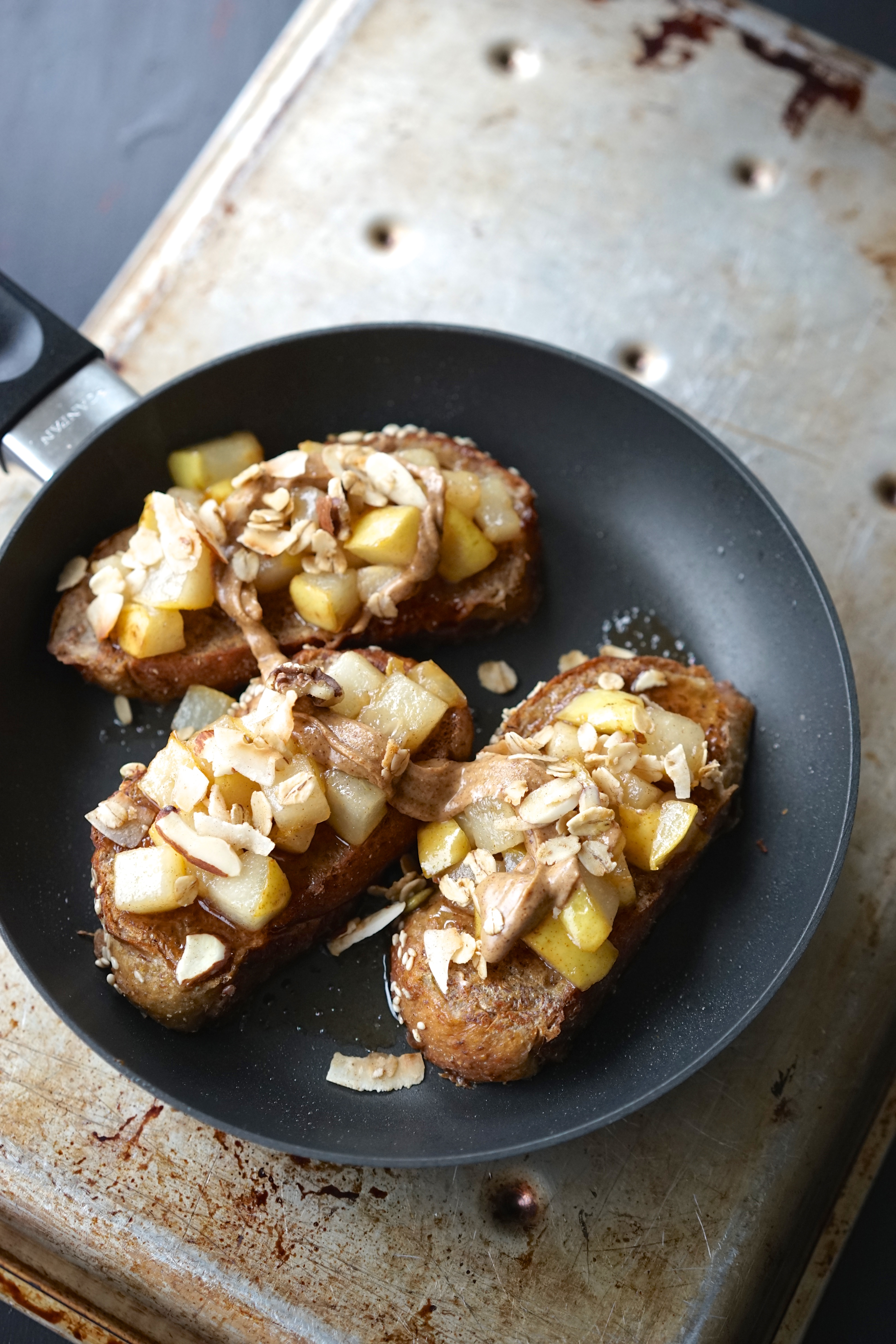 Vegan French Toast with Cinnamon Maple Pears | Living Healthy in Seattle
