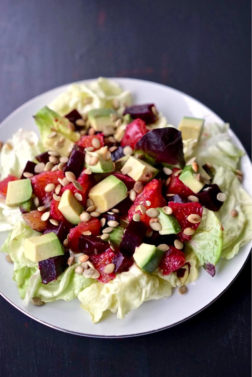 Butter Lettuce Salad with Roast Beets, Orange & Avocado | Living Healthy in Seattle