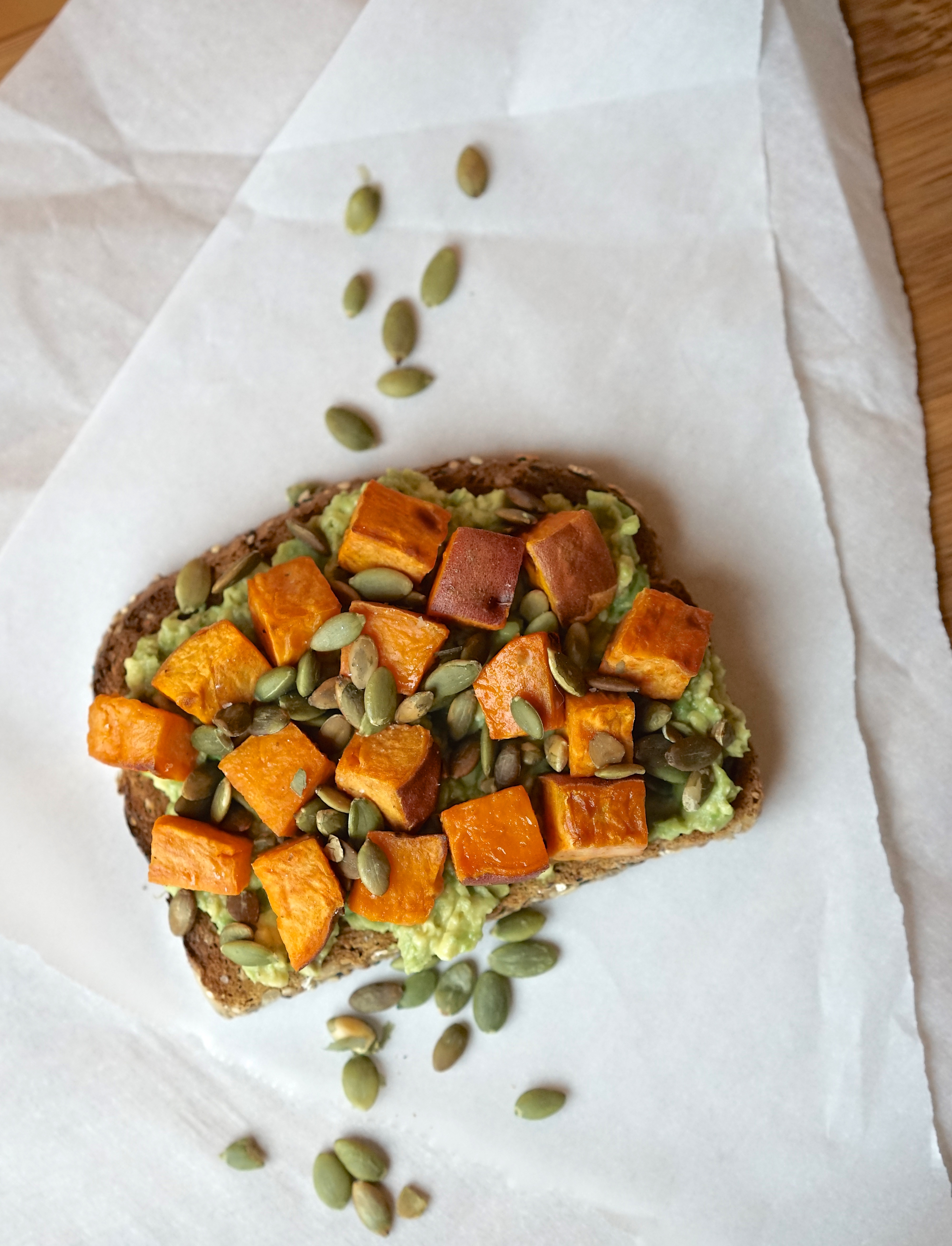 Avocado Toast with Roasted Sweet Potato & Pepitas | Living Healthy in Seattle