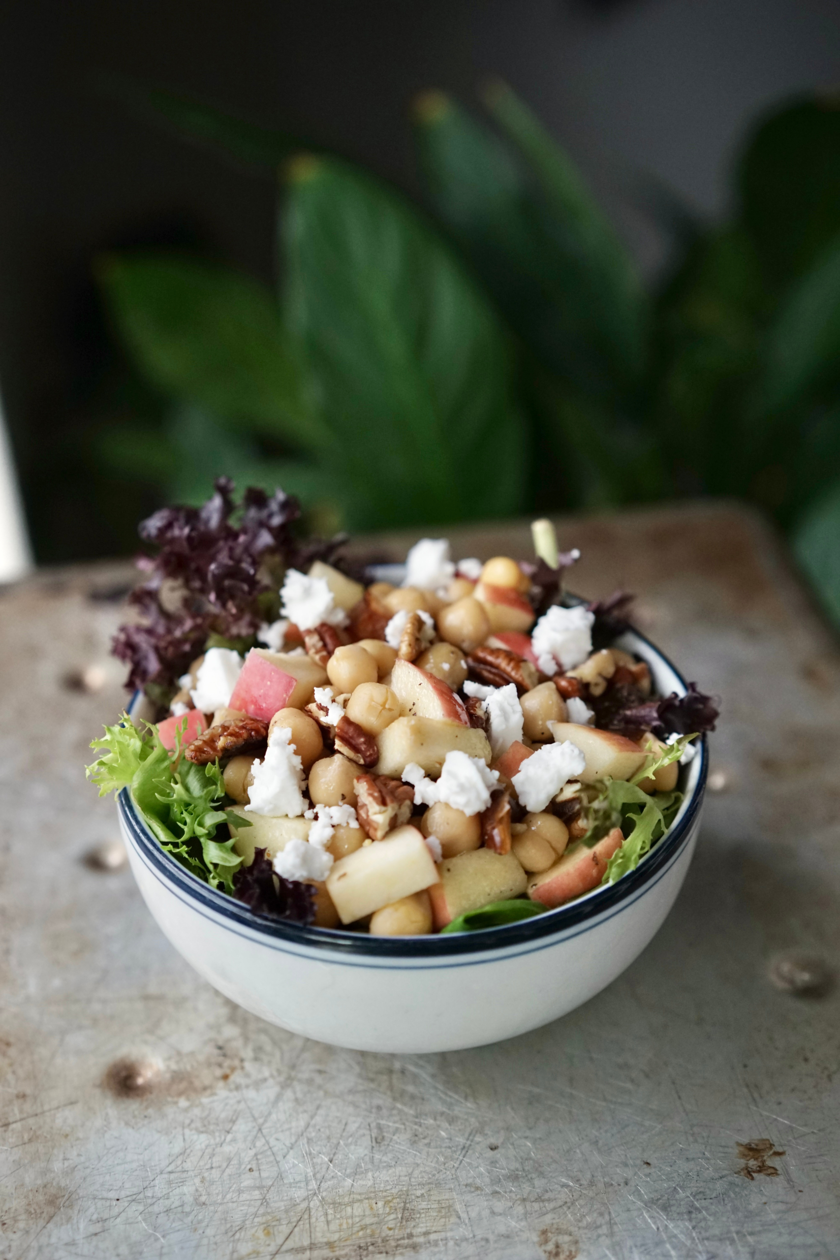 Chickpea Apple Salad with Dates & Pecans | Living Healthy in Seattle
