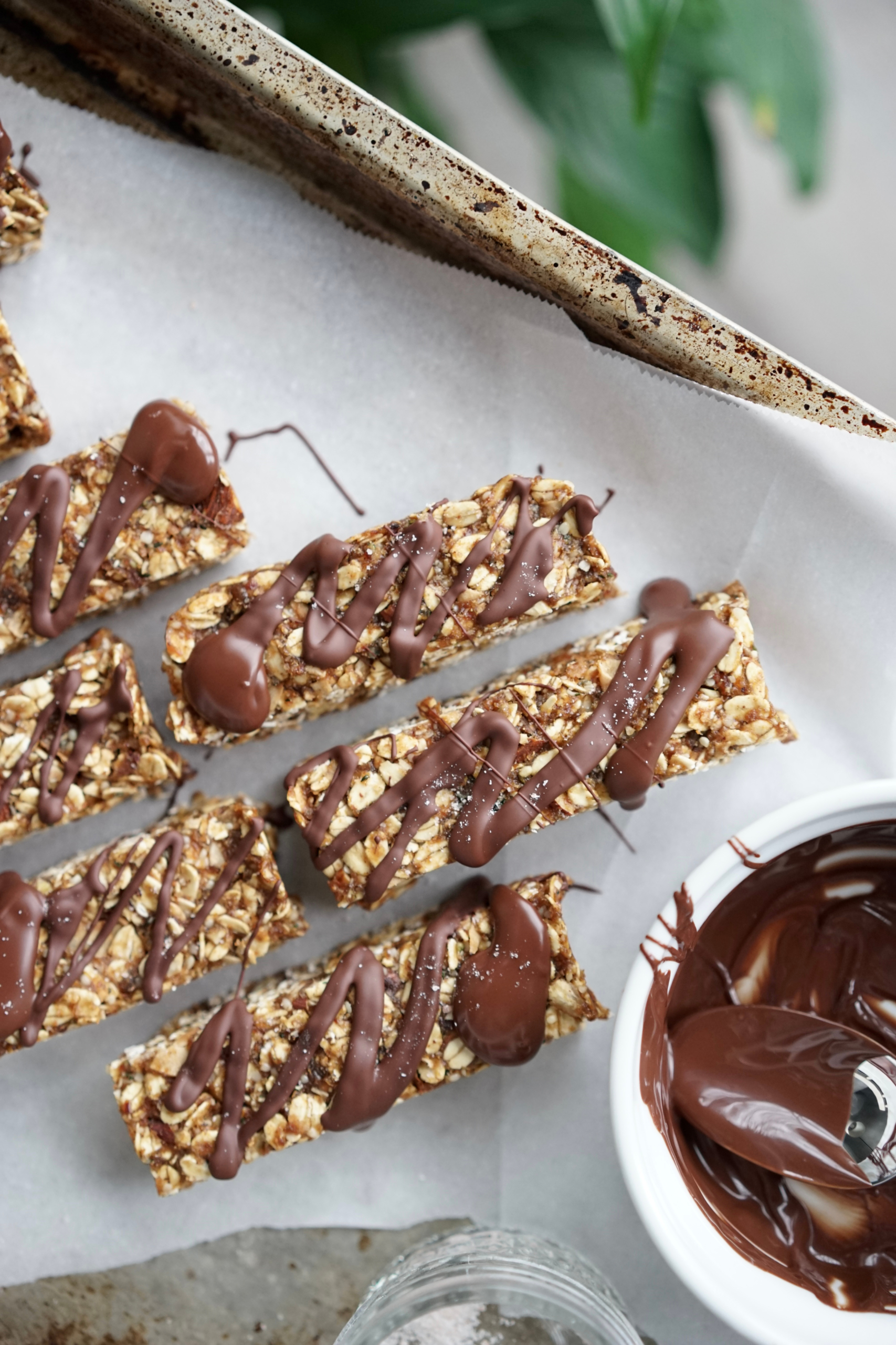Chewy Apricot Almond Granola Bars with Dark Chocolate | Living Healthy in Seattle
