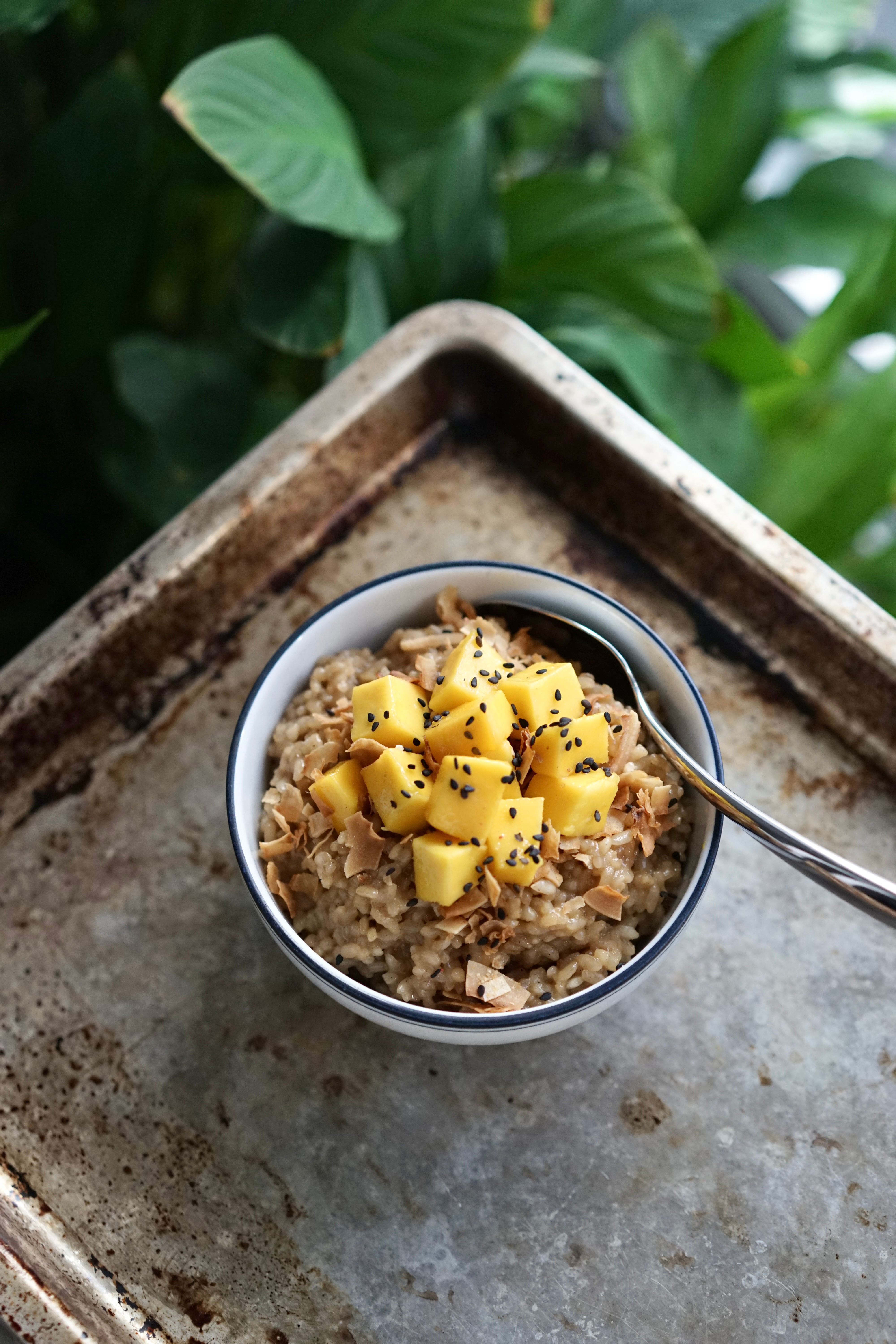 Coconut Rice Porridge with Mango | Living Healthy in Seattle
