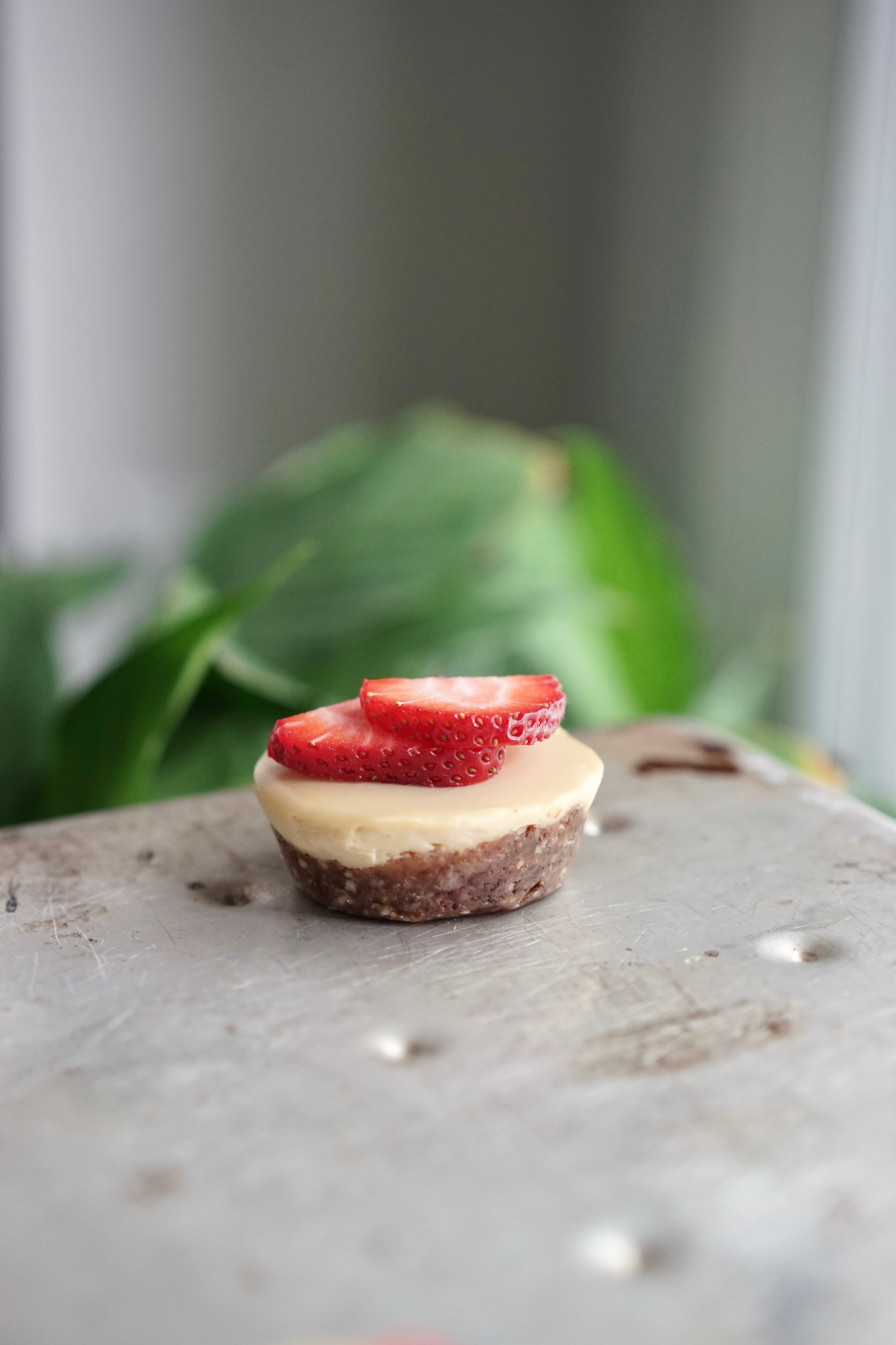 Mini Strawberry Swirl Vegan Cheesecakes | Living Healthy in Seattle