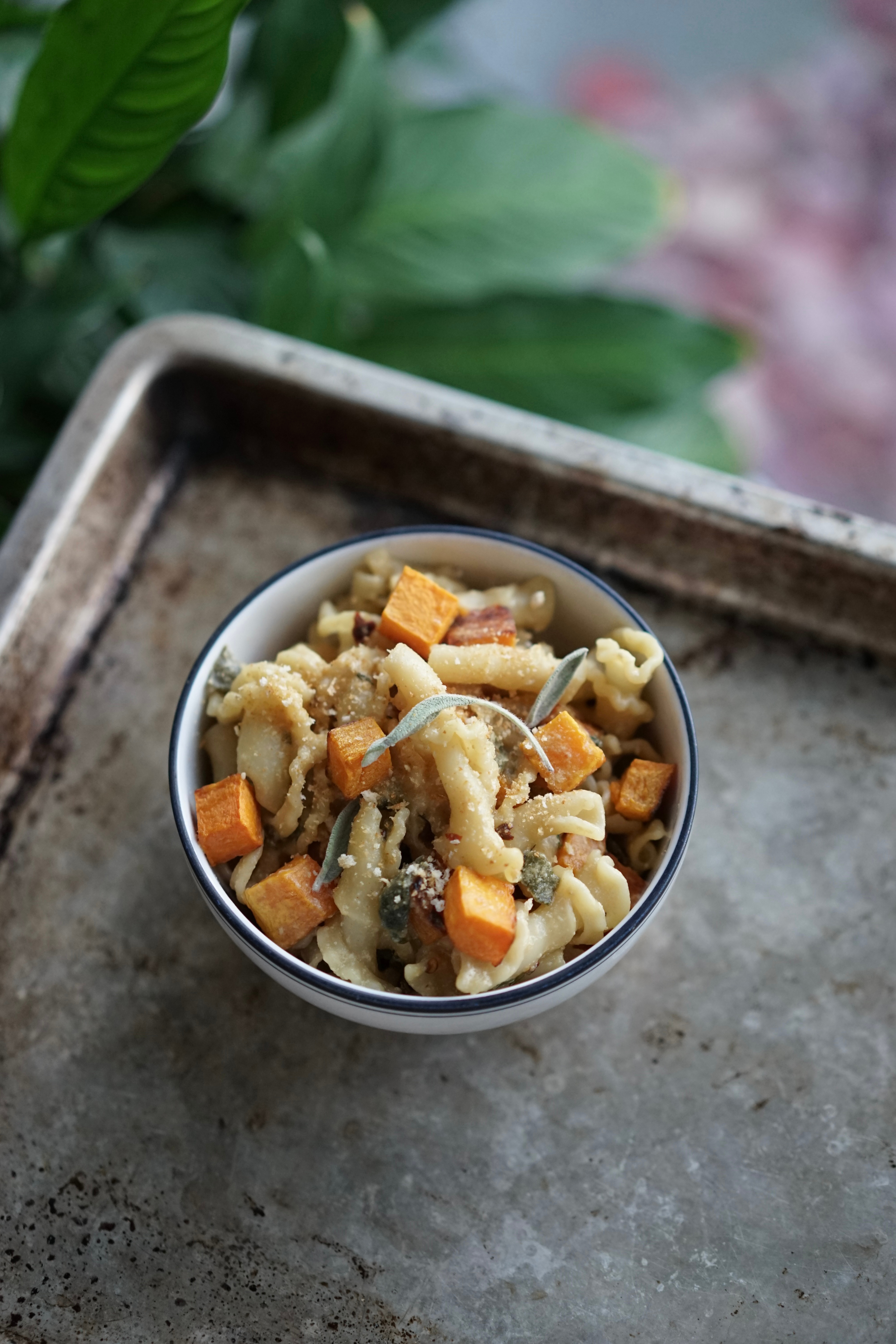 Vegan Miso Butter Pasta with Roasted Butternut Squash | Living Healthy in Seattle