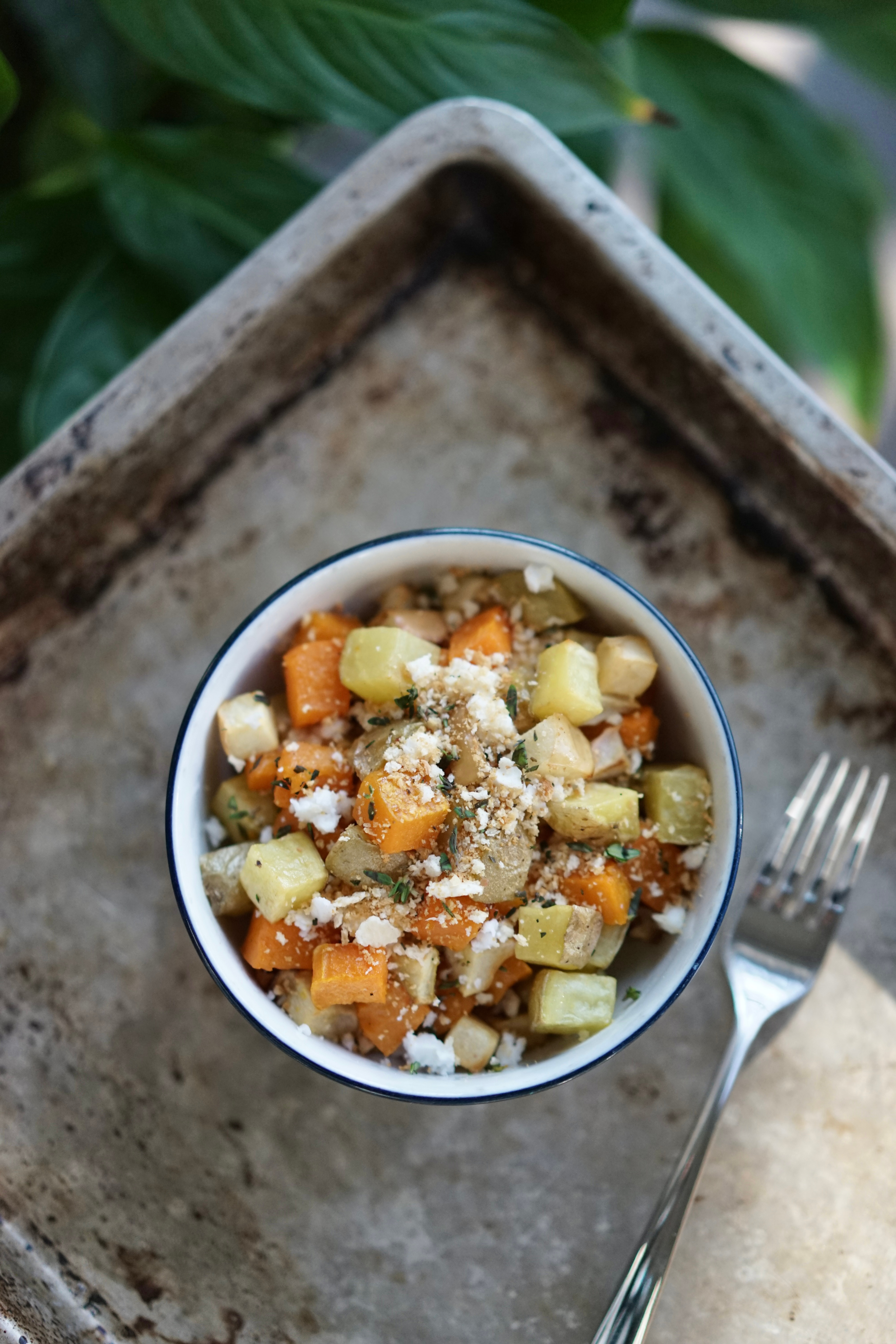 Lemony Roasted Butternut Squash, Potatoes & Apple with Breadcrumbs | Living Healthy in Seattle