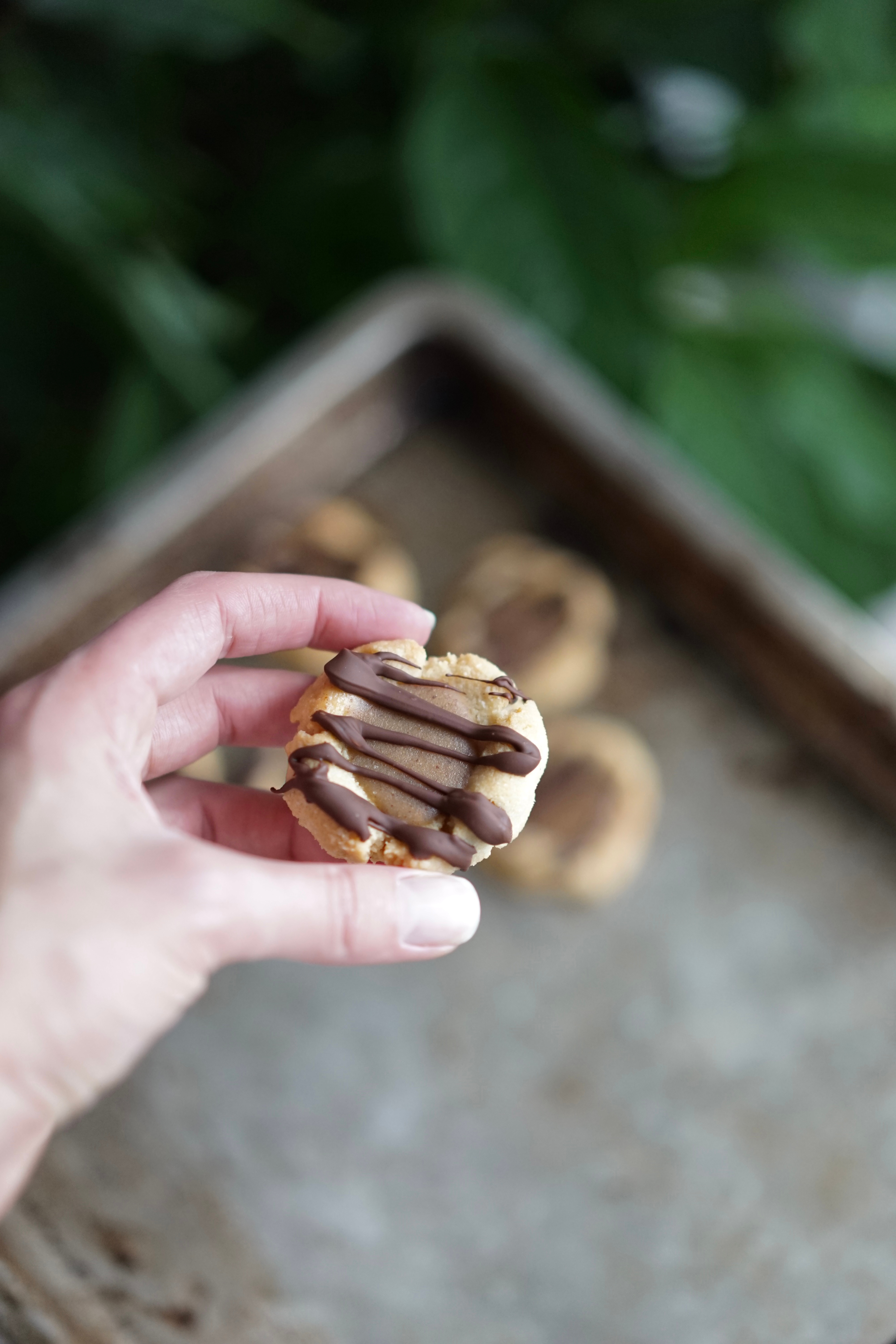 Vegan Coconut Almond Caramel Thumbprint Cookies | Living Healthy in Seattle
